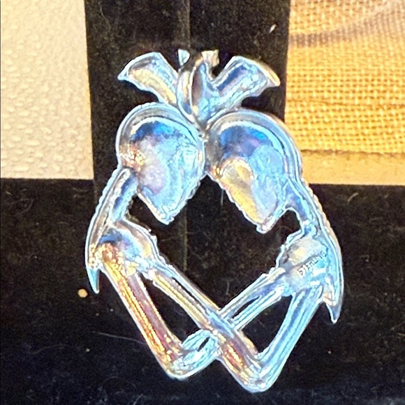 Sterling Silver and Ruby Skull Pendant - Picture 3 of 5